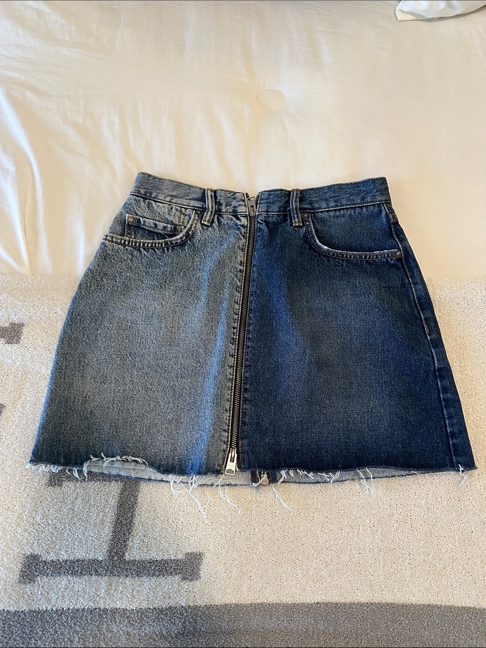 All saints denim mini skirt size 6